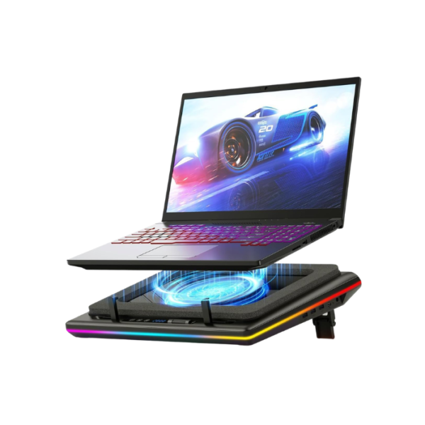llano RGB Laptop Cooling Pad with Turbofan Gaming Cooler Radiator