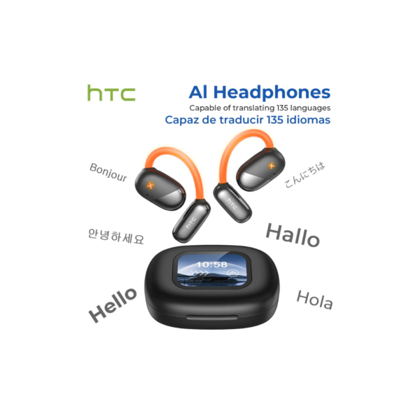 HTC NE33 OWS AI Language Translation Earbuds Wireless Bluetooth 6.0 - New