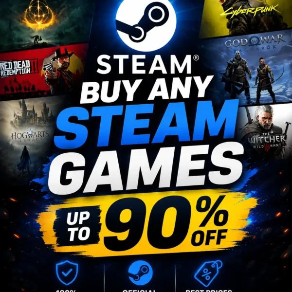 Any Steam Games - Up to 90% Cheaper - Message us now