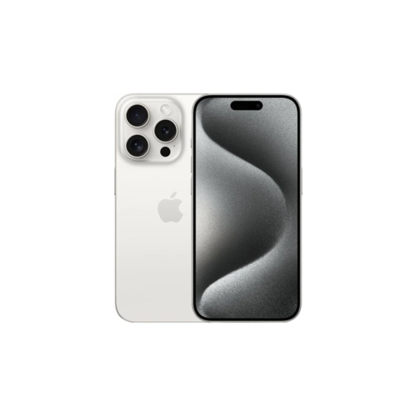 Apple iPhone 15 Pro 128GB White Titanium, Unlocked A 87% BH - Pre Owned